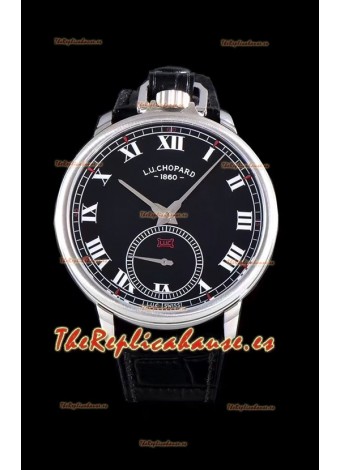 Chopard Louis-Ulysse The Tribute Reloj Suizo Dial Negro de Acero Inoxidable