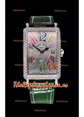 Franck Muller Largo Island Color Dreams Ladies Reloj Suizo en Correa Verde