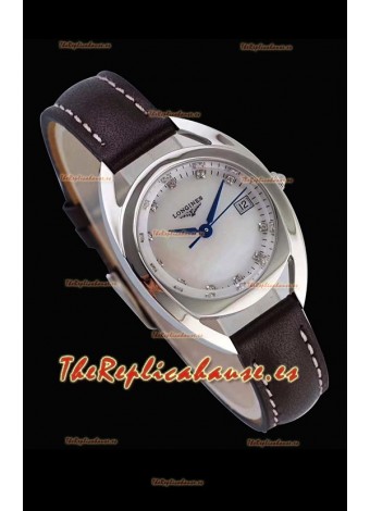 Longines Primaluna Ladies Pearl Dial Reloj Réplica de Cuarzo Suizo