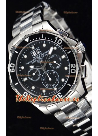 Tag Heuer Aquaracer Reloj de Cuarzo Suizo Cronógrafo Dial Negro