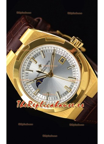 Vacheron Constantin Overseas MoonPhase Oro Amarillo Reloj Suizo Correa Marrón
