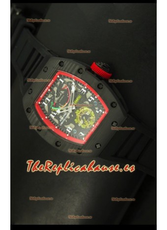 Richard Mille RM036 Jean Todt Forged Carbon Bezel Titanium Watch - Edición Roja