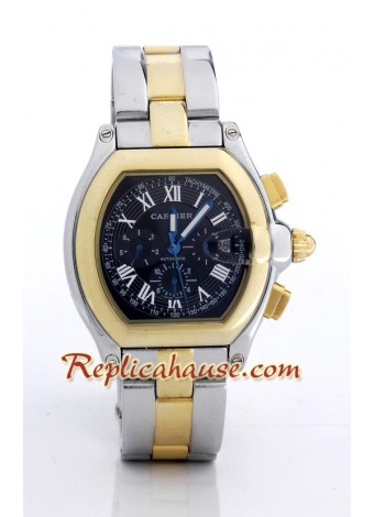 Cartier Réplica Roadster Automático - Dos Tonos Reloj