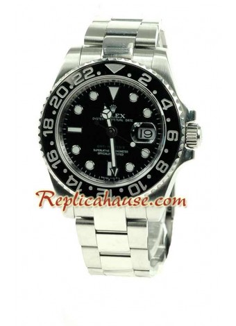 Rolex Réplica GMT Suizo 2011 Edición - Bisel de cerámica