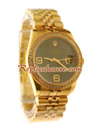 Rolex Suizo Réplica estampado floreado 2011 Edición Datejust Reloj