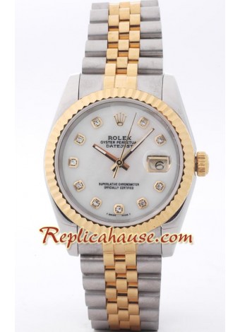 Rolex Réplica Datejust Reloj - Dos Tonos