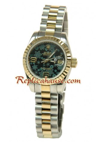 Rolex Réplica estampado floreado Datejust Reloj para Dama