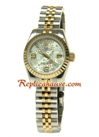 Rolex Réplica estampado floreado Datejust Reloj para Dama