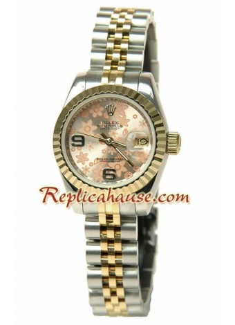 Rolex Réplica estampado floreado Datejust Reloj para Dama