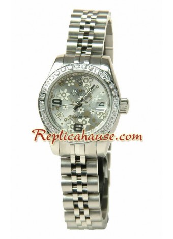 Rolex Réplica estampado floreado Datejust Reloj para Dama