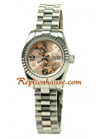 Rolex Réplica estampado floreado Datejust Reloj para Dama
