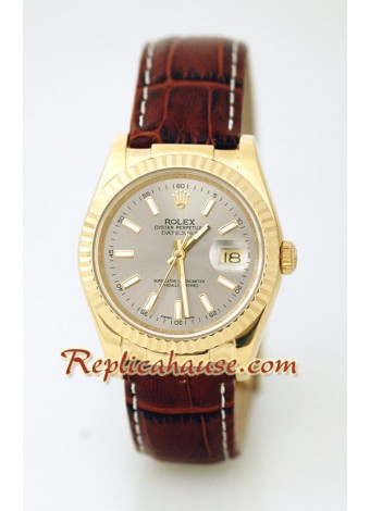 Rolex Réplica Datejust - Leather