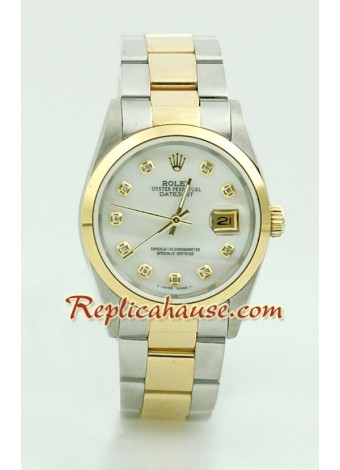 Rolex Réplica Datejust Reloj - Dos Tonos