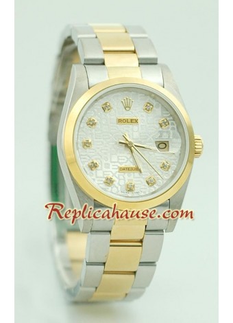 Rolex Réplica Datejust Reloj - Dos Tonos