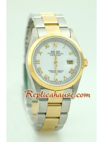 Rolex Réplica Datejust Reloj - Dos Tonos
