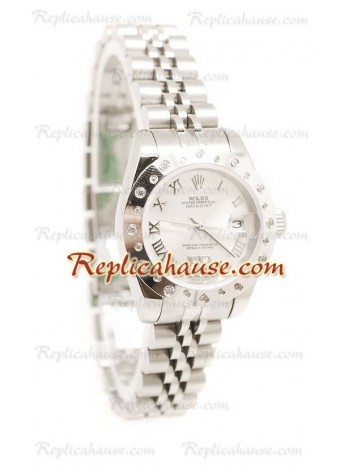 Reloj Rolex Réplica Datejust Silver para Dama