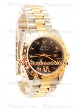 Rolex Réplica Datejust Dos Tonos Reloj