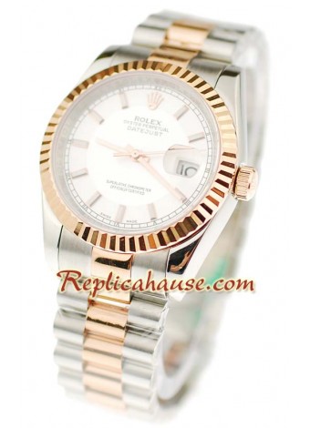 Rolex Réplica Datejust Dos Tonos Reloj