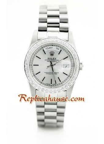 Rolex Réplica Day Date Silver