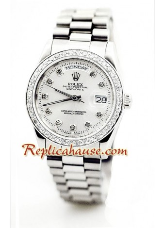 Rolex Réplica Day Date Silver