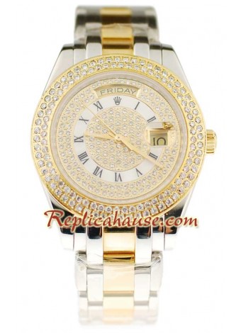 Rolex Réplica Day Date Dos Tonos Reloj