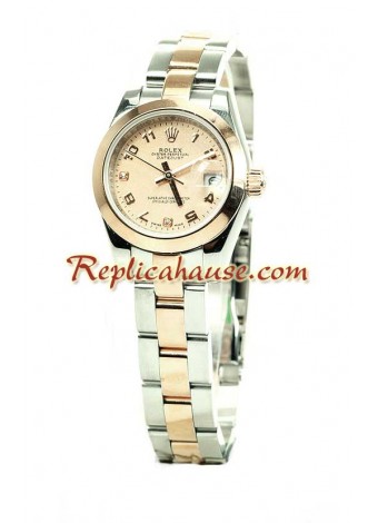 Rolex Réplica Datejust Reloj para Dama - Oro Rosa