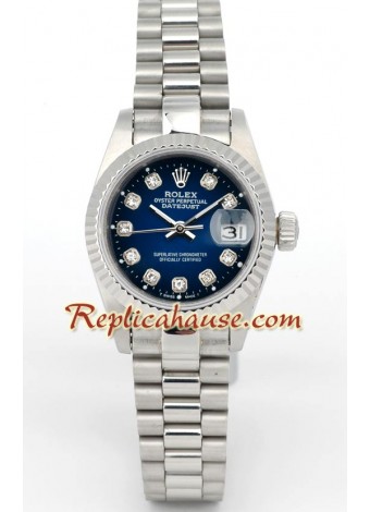 Rolex Réplica Datejust - Silver - Dama -