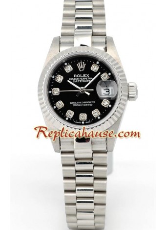 Rolex Réplica Datejust - Silver - Dama -