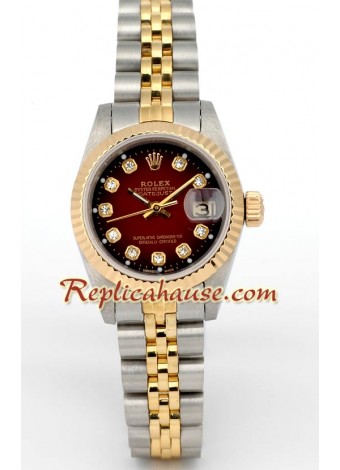 Rolex Réplica Suizo Datejust Reloj para Dama