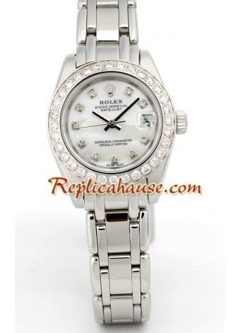 Rolex Réplica Datejust - Silver - Dama -