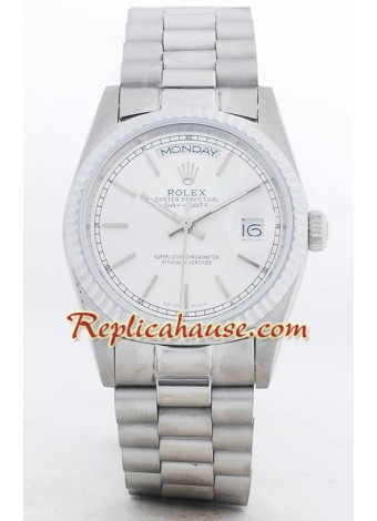 Rolex Réplica Day Date-Silver