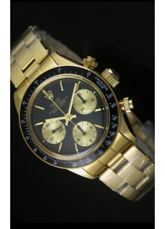 Rolex Daytona 6265 Cosmograph Dial Negro, Caja en Oro