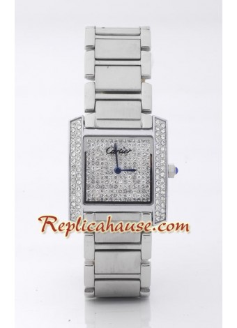 Cartier Tank Francaise Diamonds - para Hombre