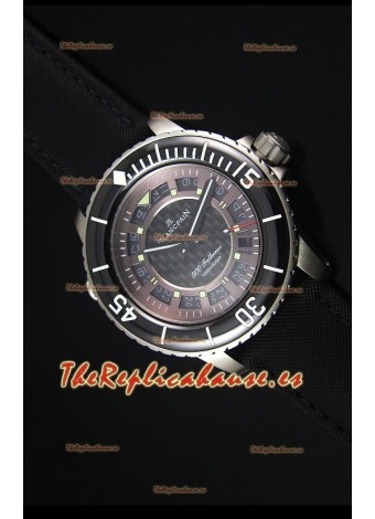 Blancpain 500 Fathoms Reloj Replica Suiza con Dial Gris de Carbon - Edicion Escala Espejo 1:1