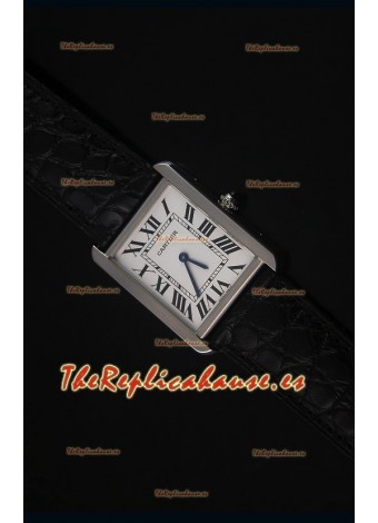 Cartier Tank Solo Reloj Cuarzo Suizo Correa de Piel Tamaño Pequeño 24MM Ancho