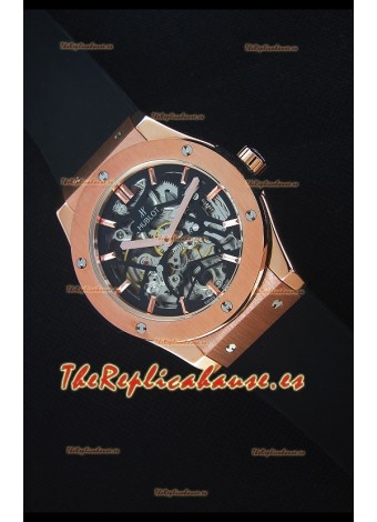 Hublot Classic Fusion Skeleton Caja en Oro Rosado Movimiento Japonés