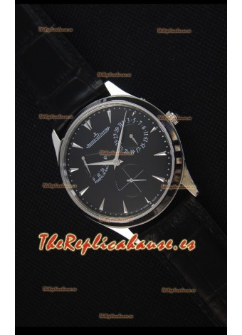 Jaeger-LeCoultre Master Ultra Thin Réserve De Marche Dial Negro Reloj Replica a Espejo 1:1