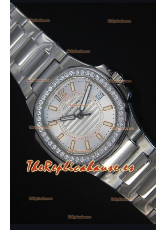 Patek Philippe Ladies Nautilus Reloj de Acero Inoxidable 36MM 
