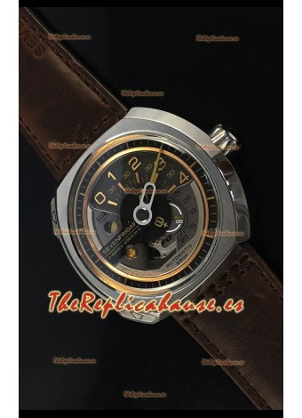 SevenFriday V02-01 Movimiento Miyota 82S7 Edición 1:1 Oro/Dial Marrón