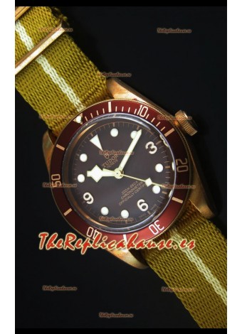 Tudor Heritage Bay Reloj Replica Suizo en Bronce con Correa NATO