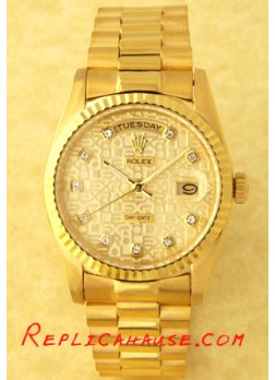 Rolex Réplica Day Date-Gold