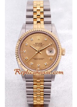 Rolex Réplica Datejust Reloj - Dos Tonos