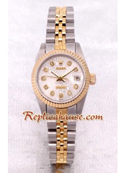 Rolex Réplica Datejust - Two-tone - Dama -
