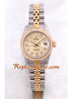 Rolex Réplica Datejust - Two-tone- Dama -