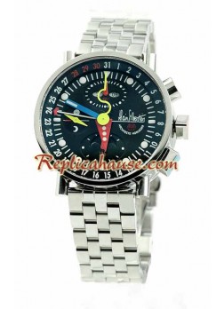 Alain Silberstein Klassik Krono Bauhaus 2 Reloj con Correa de Acero