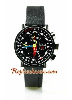 Alain Silberstein Klassik Krono Bauhaus 2 Reloj con correa de caucho