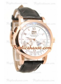 A. Lange Sohne Datograph Flyback Cronógrafo Reloj Suizo para Hombre