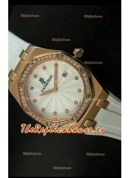 Audemars Piguet Royal Oak, Reloj de mujer, réplica de Cuarzo, caja color Oro Rosado