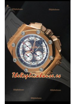 Audemars Piguet Royal Oak Offshore Michael Schumacher Reloj en Oro Rosado con Movimiento de Cuarzo