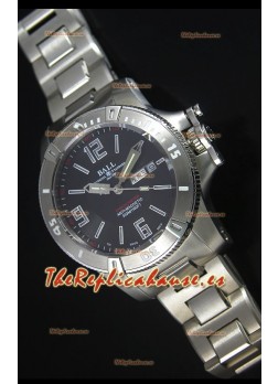 Ball Hydrocarbon Spacemaster Reloj Automático Réplica Day Date Dial en Negro - Movimiento Citizen Original